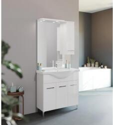 Savinidue Smart 85cm-es három ajtós fürdőszobaszekrény + mosdó - sprintbutor - 92 475 Ft