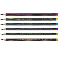 Connect Grafitiron CONNECT HB, fekete testű, színes radírral, 72db/pohár (C-105879) - cartridge