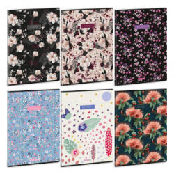 Ars Una Füzet iskolai A4, 40lap, sima FLOWERY-MIX (5424) 24 10db/csomag (53804242) (53804242)