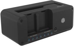 RaidSonic Clone & DockingStation 2.5"/3.5" SATA/m. 2 NVMe PCIe NVMe / SATA3 USB3.2 Gen2×1 A USB3.2 Gen2×1 C dokkoló (IB-2924MSCL-C31) (IB-2924MSCL-C31)