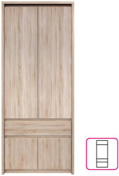 Akasztós szekrény, DTD laminált, tölgy sonoma, NORTY