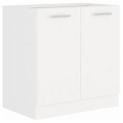 Alsószekrény, fehér, SPLIT 80 D 2F BB (KD-0000239339)