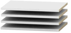  Polcok 4 db, fehér, BETTY 4 BE04-006-00 (KD-0000209879)
