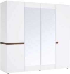 Szekrény, fehér extra magas fényű HG/sonoma tölgy sötét trufla, LYNATET TYP 23 (KD-0000042530)