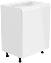  Alsószekrény, fehér/fehér extra magasfényű, jobbos, AURORA D601F (KD-0000236735)