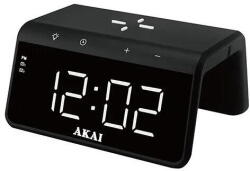 AKAI Ceas cu alarma si incarcare AKAI ACRB-2000, putere incarcare 10W wireless, Negru (ACRB-2000)