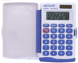  Zsebszámológép 8 Digit Fedeles Napelemes Gumírozott Gombokkal Antilop (ant895646) - nyomtass-olcson