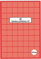  Spirálos zsebkönyv A7 50 lapos VONALAS S (311-2531) - nyomtass-olcson