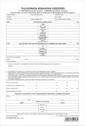  Tulajdonjog átruházási Szerződés 4lapos Garnitúra A. Rend. 3/2012 400garn/csomag (nyomtarend32012) - nyomtass-olcson