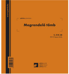 C. 318-38 Megrendelőkönyv A5 5x3 Lap D. F. 13/b/v