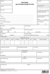 Nyomell Bölcsődei Gyermekegészségügyi Törzslap C. 3354-6/a (c33546a) - nyomtass-olcson