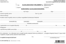  A. 3510-265/v Orvosi Vélemény A Gépjárművezetői Alkalmasságról, A/5 (a3510265) - nyomtass-olcson