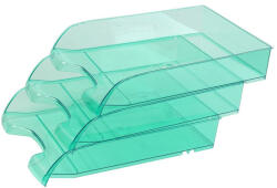 BLUERING Irattálca Műanyag 550 áttetsző Zöld Extra Széles 345x270x67mm (550 Transparent Green)