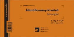 D. Mg. 4-11/v állatállomány Kivételezési Biz. 25x4 Példányos (dmg411) - nyomtass-olcson