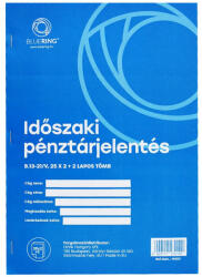 Bluering Időszaki Pénztárjelentés 25x2+2lapos B. 13-21/vx 10db/csomag