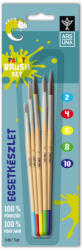 Ars Una Ecsetkészlet, 2, 4, 6, 8, 10, natúr fanyelű, kerek 5 darabos klt. Ars Una