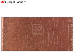 Dayliner Zsebnaptár fehér lapokkal fekvő Mirror Bronz Dayliner 2024 (DL4AG-MRFZSFE-BR)