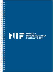  Spirálozott jegyzetfüzet, 80 lapos, A/5 vonalas NIF logós (27097) - nyomtass-olcson