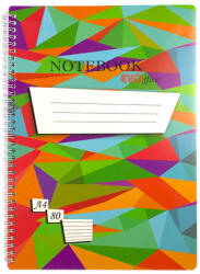 EVOffice Spirálfüzet A4, 80lap, perforált lyukasztott EVOffice vonalas (EV6G09D) - nyomtass-olcson