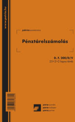  D. F. 200/d Pénztárelszámolás A/5 (ny1902) - nyomtass-olcson