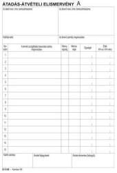  B. 13-69 átadás- átvételi Elismervény A/5 (ny1369) - nyomtass-olcson