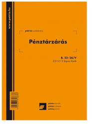  B. 22-26/v Pénztárzárás A5 állo 25x2+2 (b2226v) - nyomtass-olcson