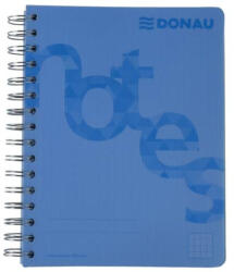 DONAU Spirálfüzet A/5 140 lap PP borító kék Donau kockás (1228501) - nyomtass-olcson