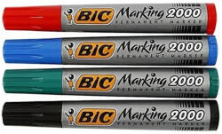 Marker -8209153- Marking 2000 Perm. Kerek hegy fekete BIC 12db/dob (2270201) - nyomtass-olcson
