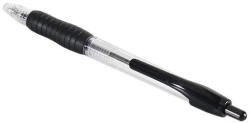 BLUERING Golyóstoll 0, 7mm, nyomógombos, gumírozott fogórész, fekete átlátszó test, Bluering® R2, írásszín fekete (BR894823) - nyomtass-olcson