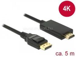 Delock Kábel Displayport 1.2 dugó > High Speed HDMI-A dugó passzív 4K 5 m (fekete) (DL85319) (DL85319)