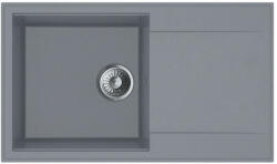 MOFÉM Zenit 78 1B1D gránit mosogatótálca, 1 medencés, 1 csepptálcás, 780x460mm, szürke (M-760012802G7) (760012802G7)
