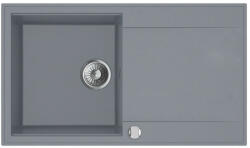 MOFÉM Zenit 86 1B1D gránit mosogatótálca, 1 medencés, 1 csepptálcás, 860x500mm, szürke (M-760012803G7) (760012803G7)