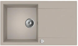 MOFÉM Zenit 86 1B1D gránit mosogatótálca, 1 medencés, 1 csepptálcás, 860x500mm, bézs (M-760012803B2) (760012803B2)