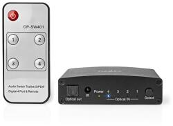 NEDIS ASWI2514BK 4xToslink digitális audio kapcsoló (ASWI2514BK)