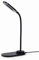 Gembird TA-WPC10-LED-01-MX Asztali lámpa vezeték nélküli töltővel fekete (TA-WPC10-LED-01-MX)