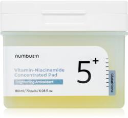 numbuzin No. 5 Glutathione Vitamin Concentrated Toner Pad tonizáló párnák élénk és hidratált bőr 70 db