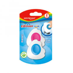 Keyroad Radír, PVC mentes 2 db/bliszter Exraser Plus vegyes színek (KR971704)