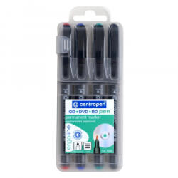Centropen Alkoholos marker 1mm, CD/DVD Liner M 4606 4-es klt (646060401) (646060401) - aqua