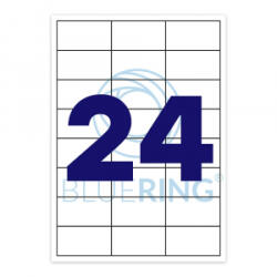 BLUERING Etikett címke, 64, 3x34mm, 100 lap, 24 címke/lap