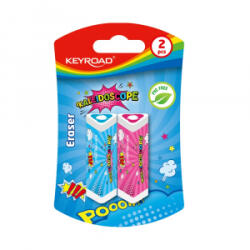 Keyroad Radír, PVC mentes 2 db/bliszter Kaleidoscope vegyes színek (KR971852) (KR971852)