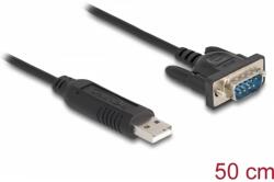 Delock USB Soros Átalakító Fekete 50cm 66461 (66461)