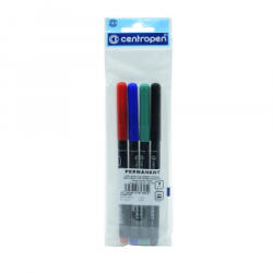 Centropen Alkoholos marker készlet, 1mm, kerek hegyű, 2536, 4 különböző szín (A-625360401) (A-625360401) - aqua