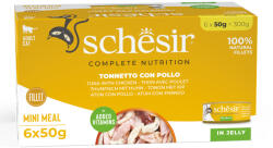 Schesir 24x50g Schesir Complete Nutrition Filet tonhal & csirke aszpikban nedves macskatáp