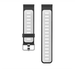 gigapack Pótszíj (univerzális, 22mm, szilikon) FEKETE/FEHÉR ' csomagolás' (GP-153613)