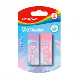 Keyroad Radír, PVC mentes 2 db/bliszter Pastel Color vegyes színek (KR972036) (KR972036)