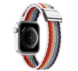 Dux Ducis pótszíj (egyedi méret, kicsi, textil, szivárvány, állítható) SZÍNES Apple Watch Series 10 42mm / Watch Series 9 41mm / Watch
