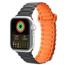 Dux Ducis pótszíj (egyedi méret, nagy, szilikon, mágneses) NARANCSSÁRGA Apple Watch Series 10 46mm / Watch Ultra 2 49mm / Watch Series 9 45mm