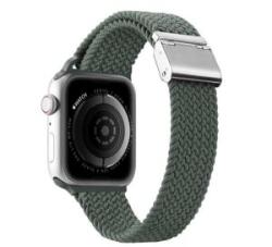 Dux Ducis pótszíj (egyedi méret, kicsi, textil, állítható) SÖTÉTZÖLD Apple Watch Series 10 42mm / Watch Series 9 41mm / Watch Series 1 38mm (GP-137706)