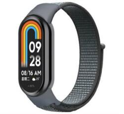 gigapack Pótszíj (egyedi méret, nylon, tépőzáras, légáteresztő) VILÁGOSSZÜRKE Xiaomi Smart Band 9 / Band 8 ' csomagolás' (GP-169229) (GP-169229)
