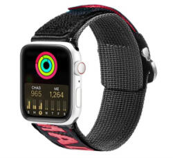 Dux Ducis pótszíj (egyedi méret, nagy, nylon, tépőzáras, légáteresztő, állítható) PIROS Apple Watch Series 10 46mm / Watch Ultra 2 49mm / (GP-137697)
